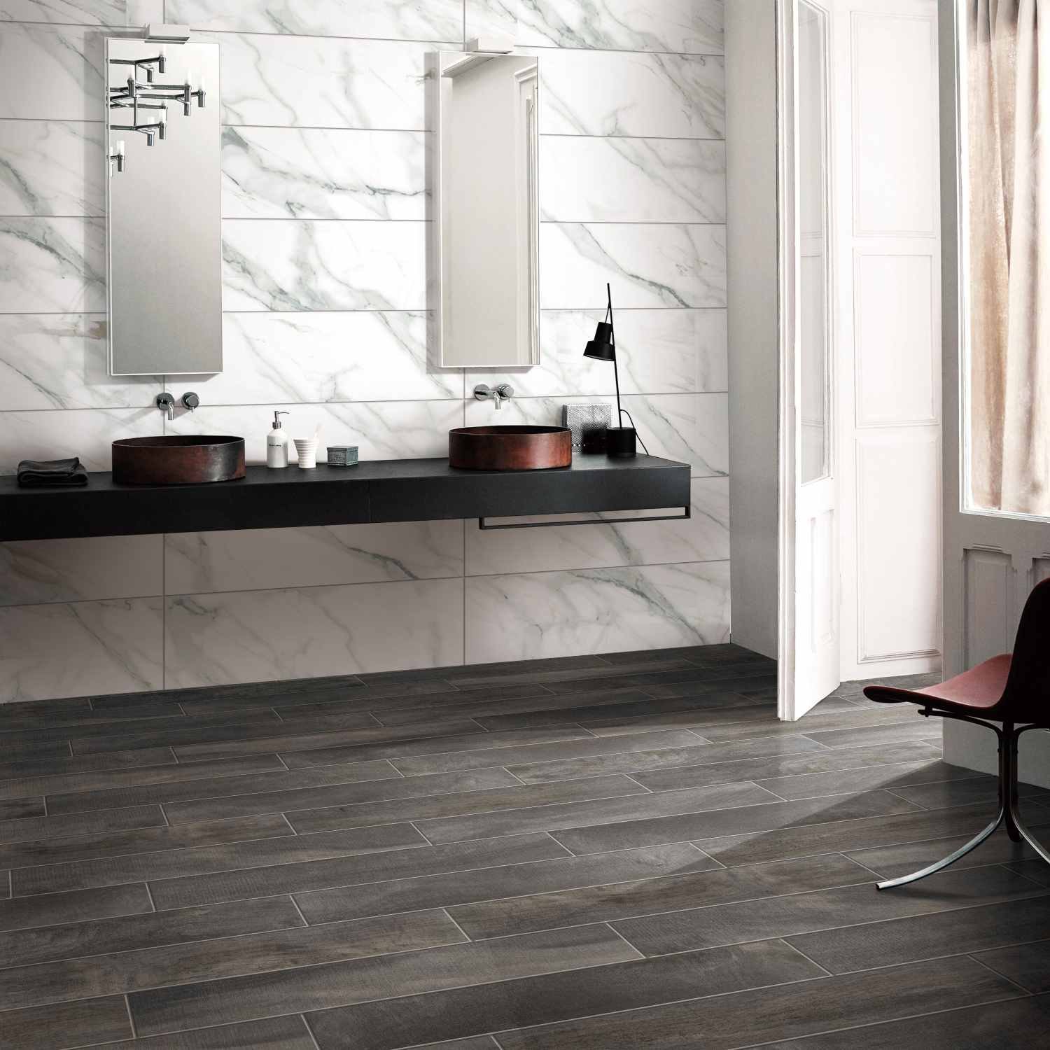 Porcelain flooring