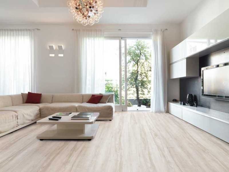 Pisos SPC Roble blanco polar