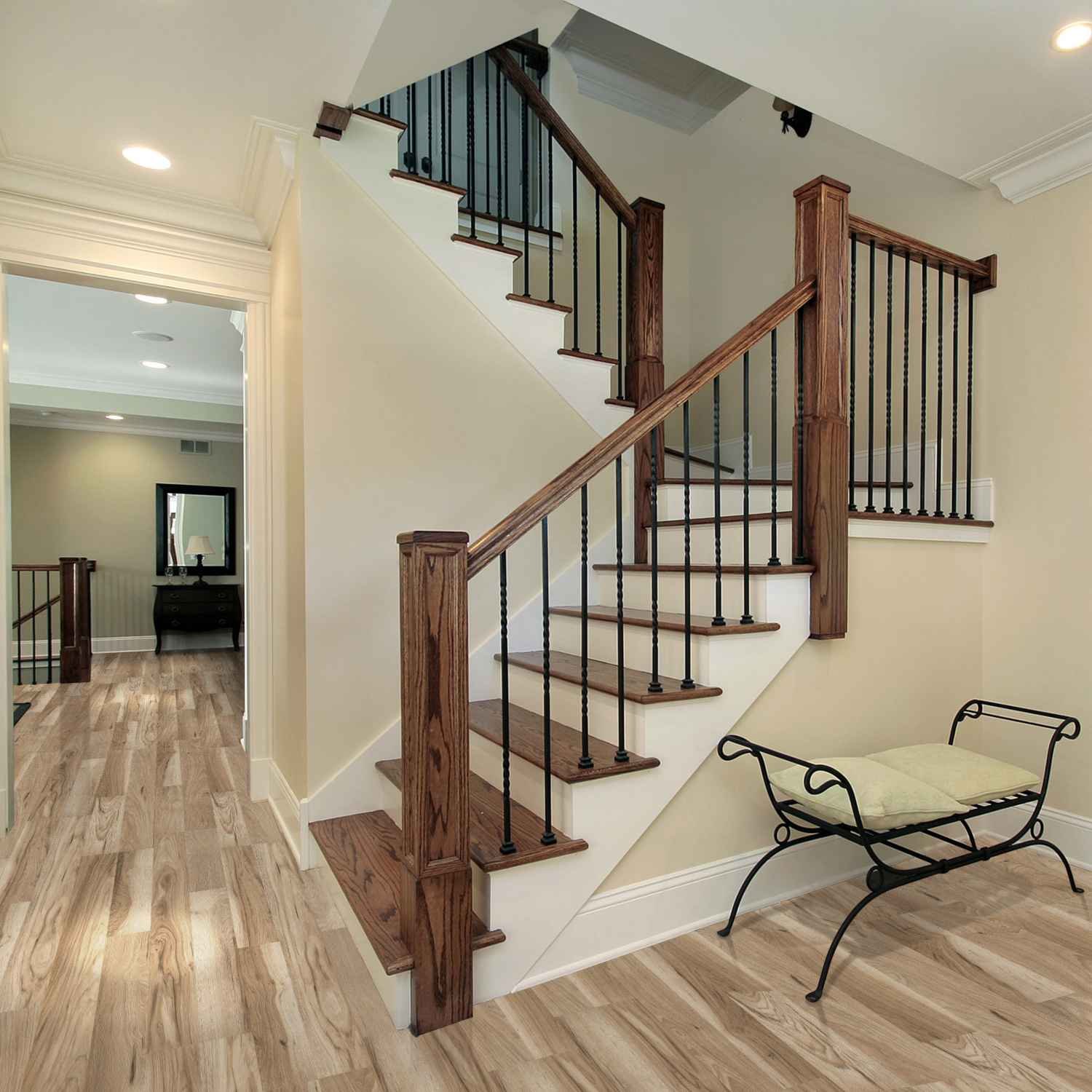 Laminate flooring White