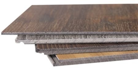 Piso vinilico imitación madera capas de desgaste